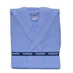 Cannon Hooded Bathrobe Blue 100% Cotton