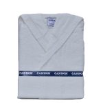Cannon Hooded Bathrobe Ivory 100%Cotton